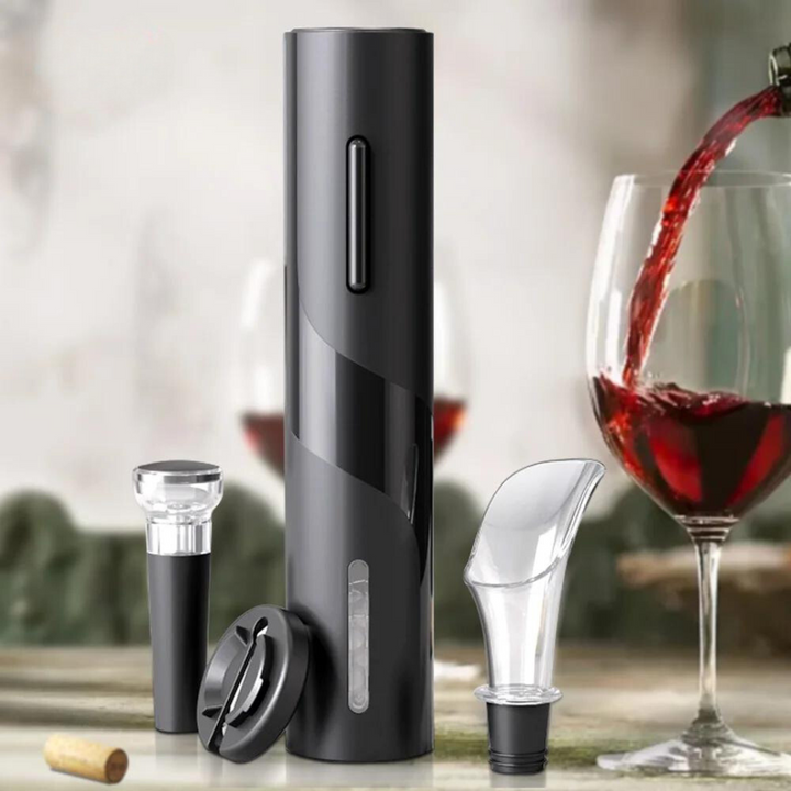 Ouvre-bouteille électrique WineSavvy, kit sommelier complet pour une dégustation de vin facile.