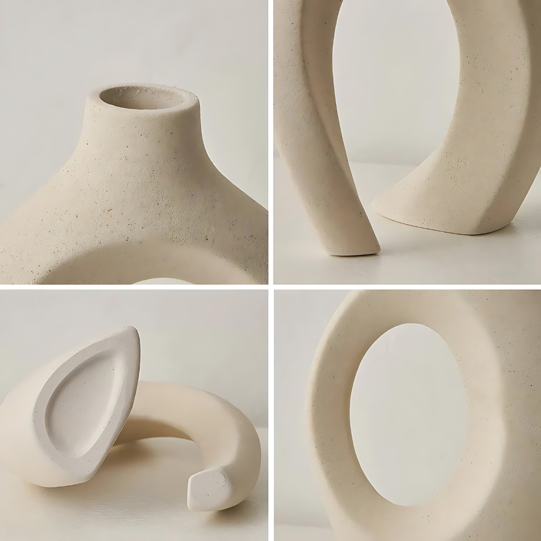 Vase céramique design ScandiLux pour intérieur scandinave moderne, parfait pour une décoration de luxe et chic.