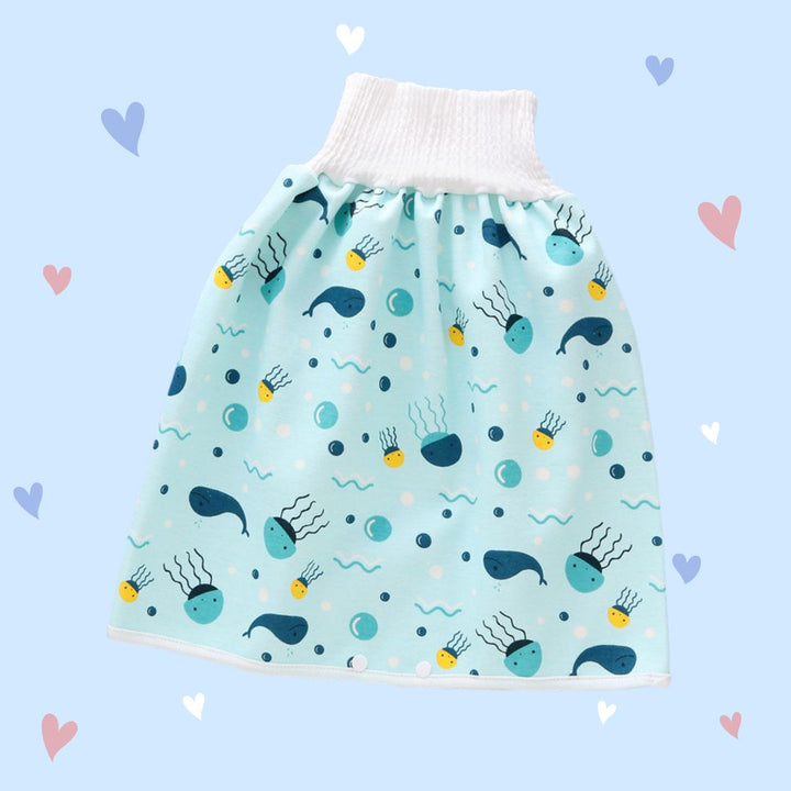 Culotte d'apprentissage ComfortWeave anti-fuite. Jupe-pantalon enfant lavable pour nuits sereines et confortables.