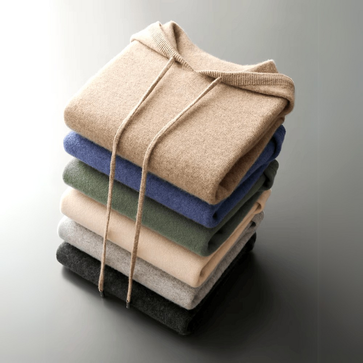 Sweat-shirt homme vert kaki, à capuche ajustable. Mode décontractée et chaleur pour l'hiver.