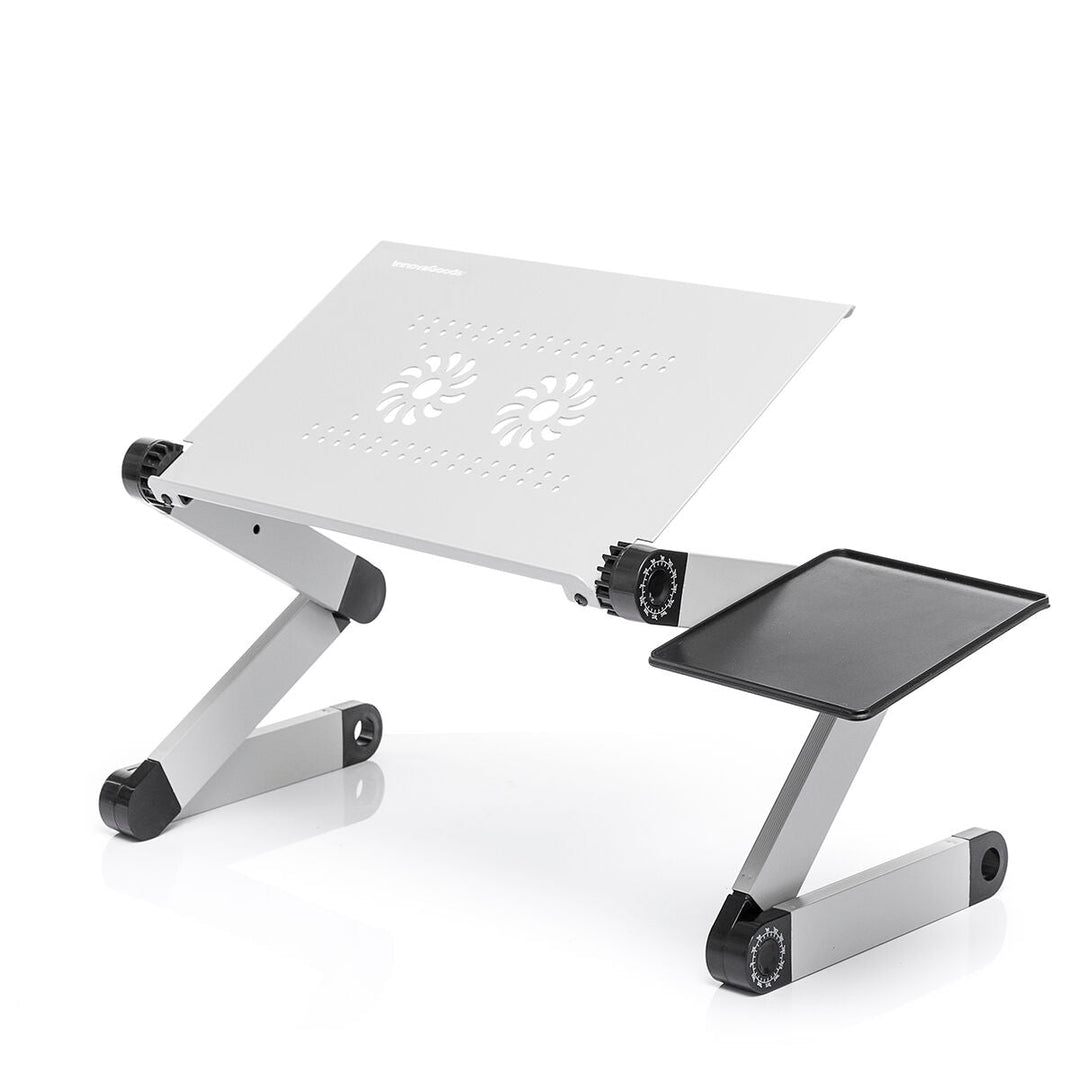 Support ergonomique ajustable pour ordinateur portable, parfait pour éviter les douleurs et travailler sainement.