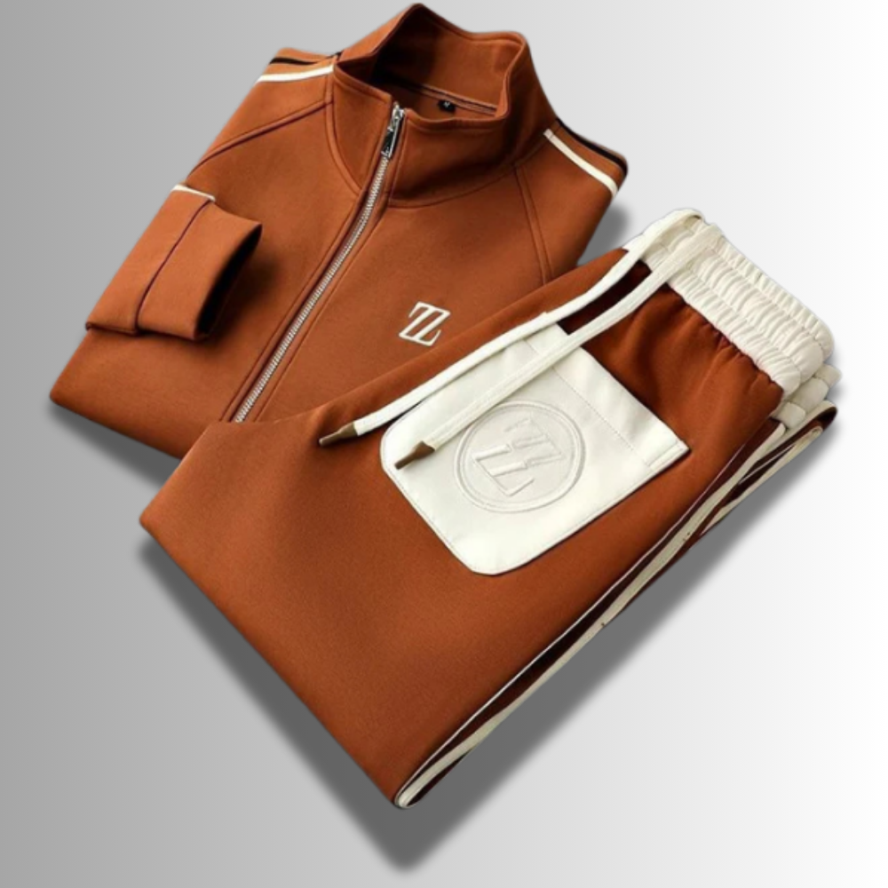 Jogging sport homme élégant, tissu doux et confortable. Ensemble décontracté polyvalent pour loisirs.