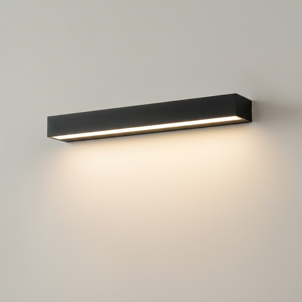 Applique murale LED au design géométrique moderne, étanche IP65. Éclairage extérieur optimal.