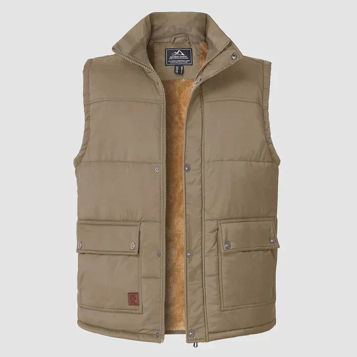 Gilet sans manches décontracté homme, bleu canard, style polyvalent pour la ville et les loisirs.