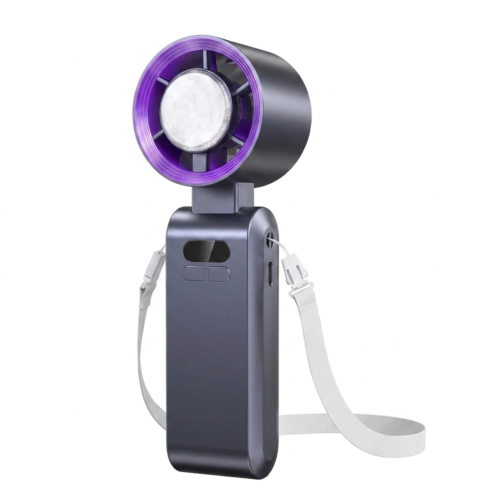 Mini ventilateur de poche USB rechargeable unisexe, idéal pour la fraîcheur estivale en voyage ou au bureau.