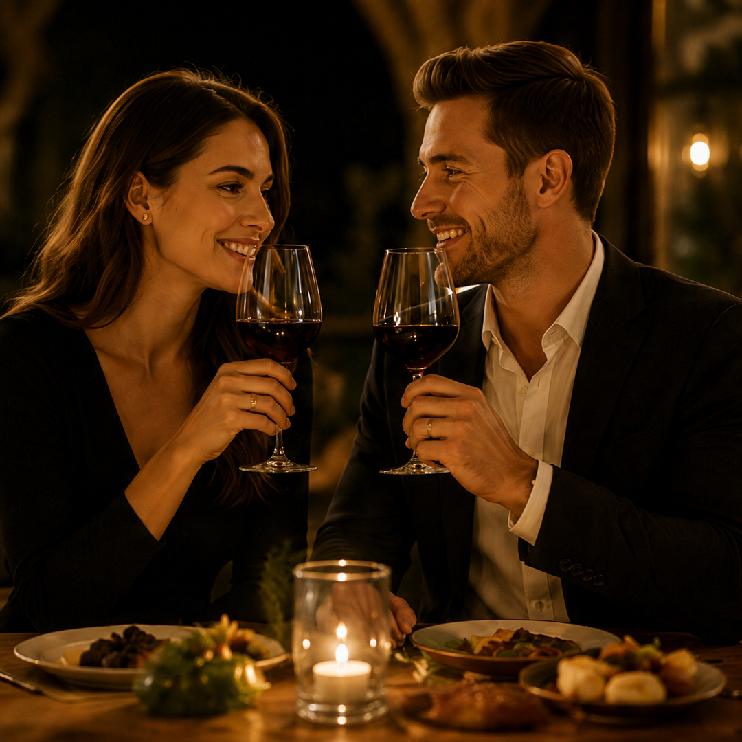Pied et base d'un verre à vin en cristal, montrant sa robustesse et son design élégant.