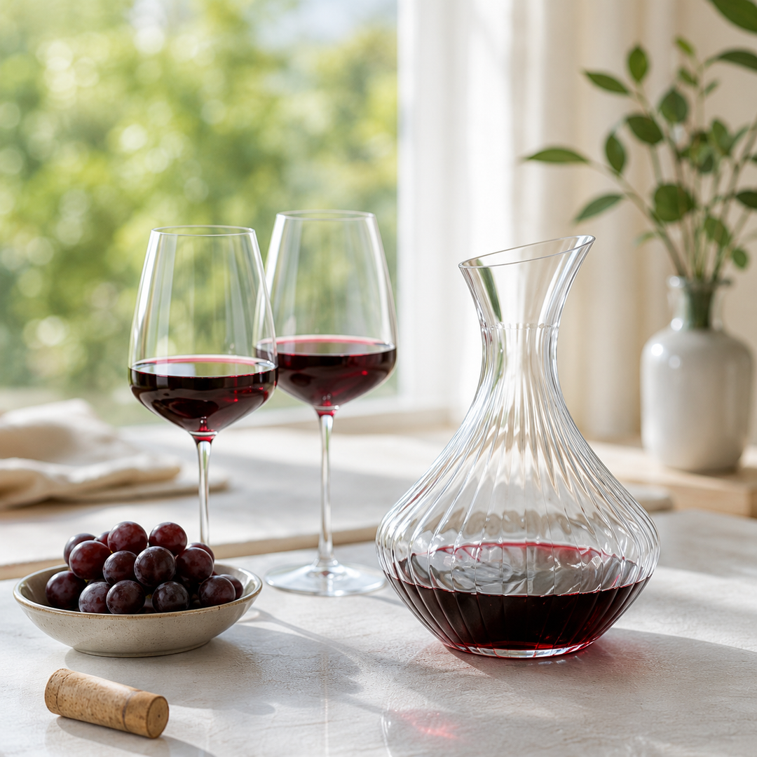 Superbe verre à vin en cristal, élément central des arts de la table modernes et raffinés.