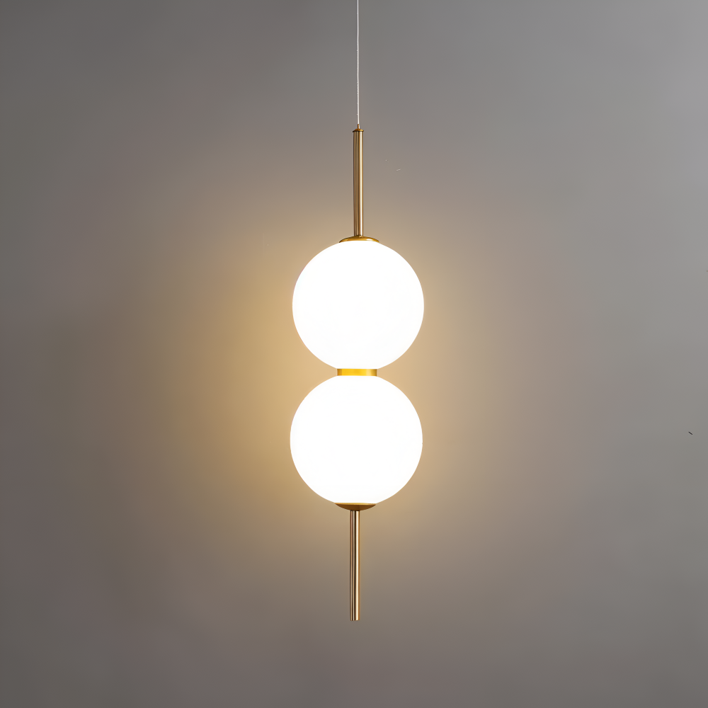 Éclairage LED Gloriva, suspension élégante, lampe verticale pour une ambiance moderne.