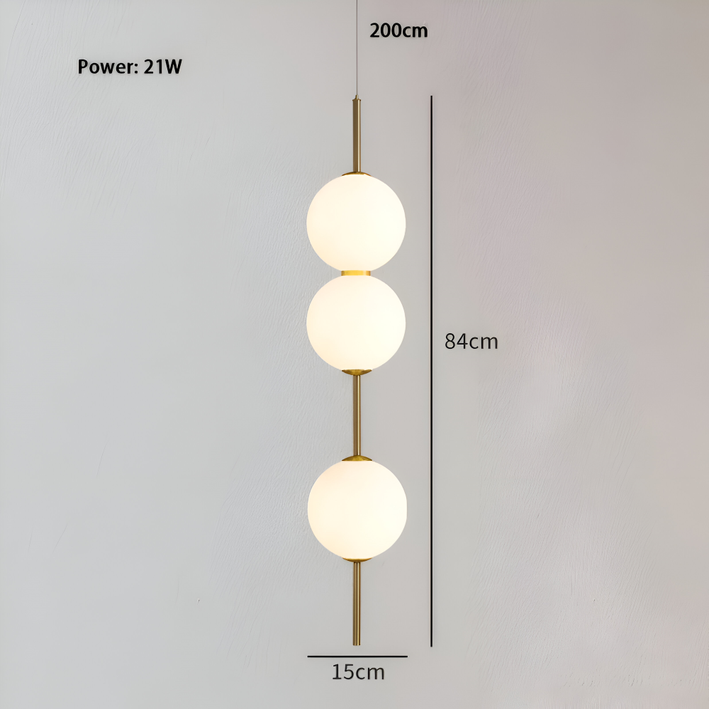 Luminaire Gloriva élégant, lampe suspension LED verticale, pour un éclairage doux et moderne.