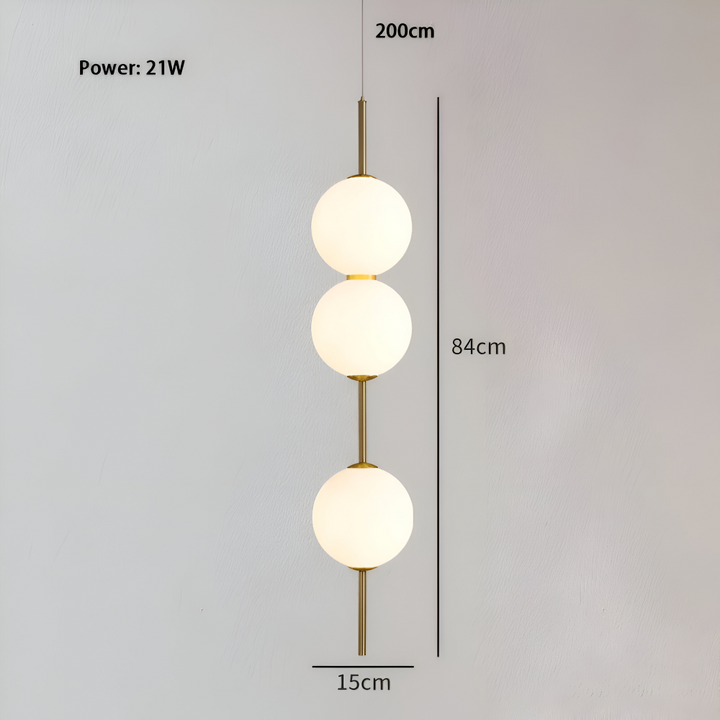 Luminaire Gloriva élégant, lampe suspension LED verticale, pour un éclairage doux et moderne.