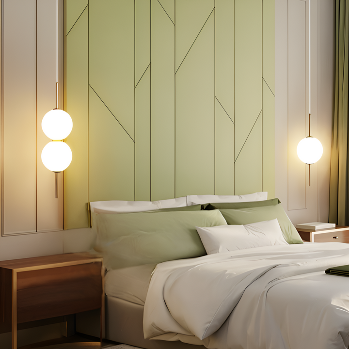 Luminaire Gloriva pour salle à manger, lampe moderne LED, design vertical, lumière neutre.