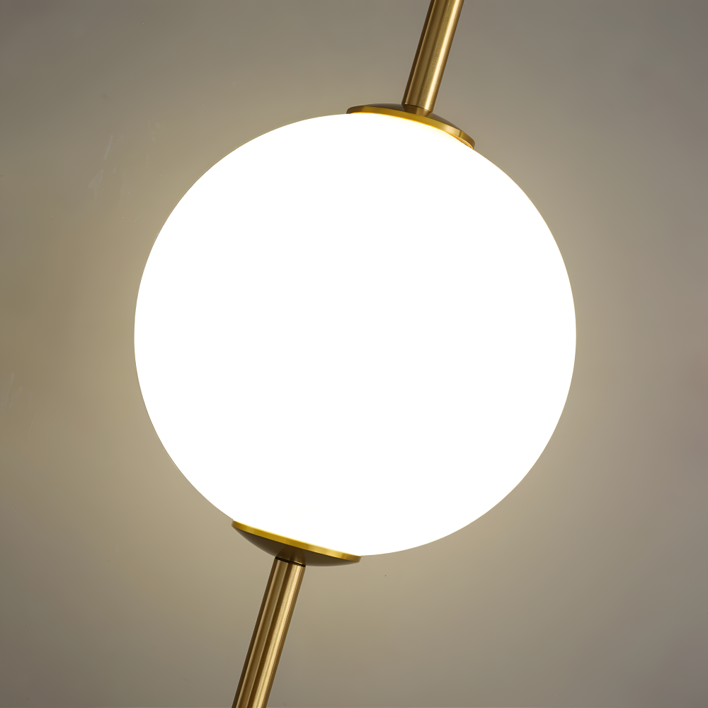 Suspension élégante Gloriva, verre mat, éclairage LED vertical, décoration intérieure.