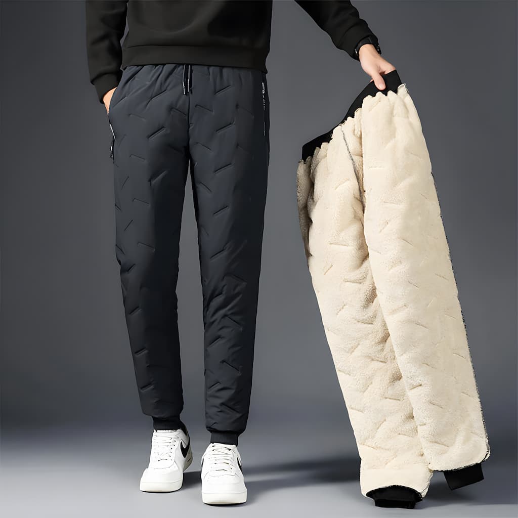 Pantalon thermique femme doublé polaire pour chaleur hivernale, imperméable et confortable, idéal sport et casual.