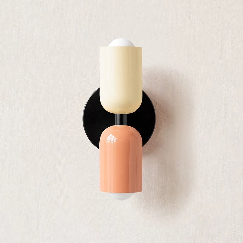 Luminaire LED double face, lumière chaude, applique murale pour chambre douillette.