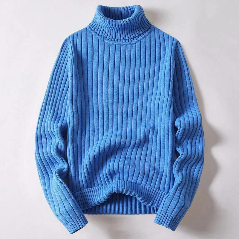Pull col roulé homme élégant, chaud et confortable pour l'hiver. Idéal mode masculine.