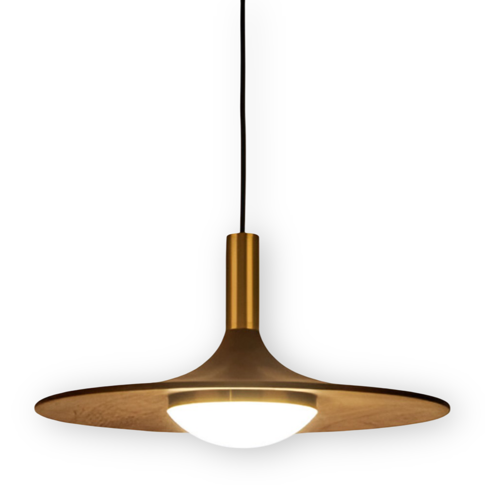 Suspension LED nordique ronde, design minimaliste, éclairage doux et élégant.