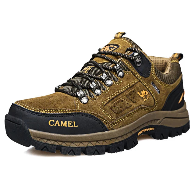 Chaussures de randonnée homme robustes pour trekking et sentiers difficiles en pleine nature.