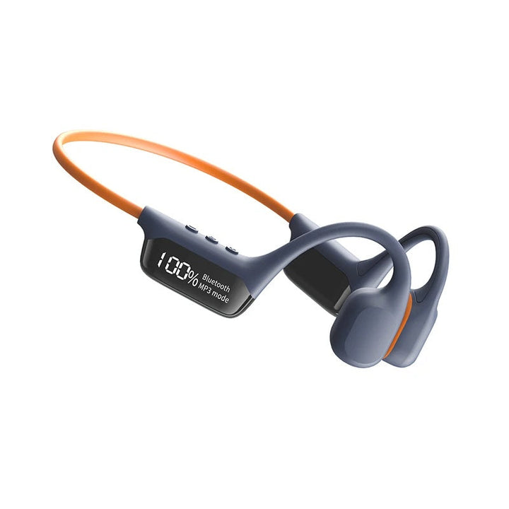 Casque unisexe à conduction osseuse pour sportifs, étanche et sans fil Bluetooth MP3 32 Go pour toutes activités.