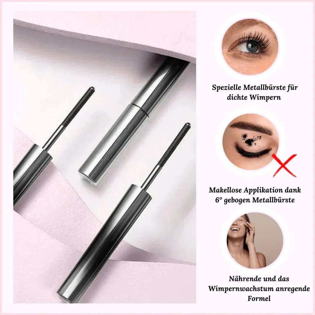 Flacon de mascara waterproof noir pour un volume intense et des cils parfaitement définis. Maquillage femme.