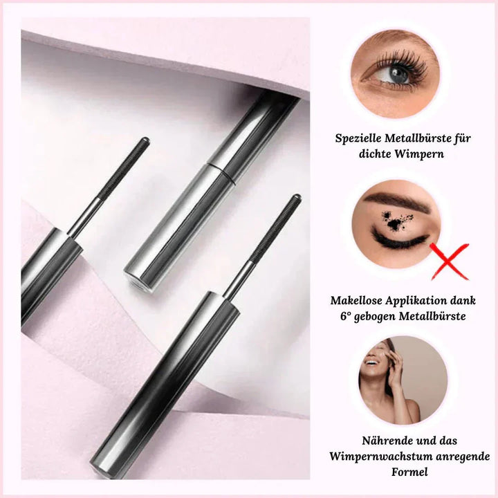 Flacon de mascara waterproof noir pour un volume intense et des cils parfaitement définis. Maquillage femme.