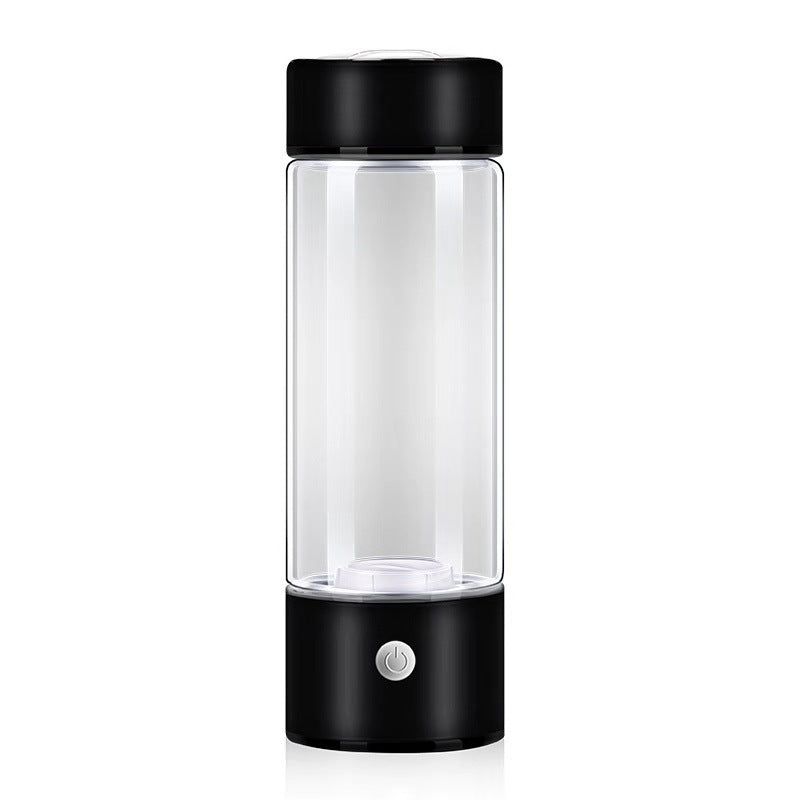 Design élégant de la bouteille génératrice d'hydrogène, produisant une eau bien-être pour une vitalité accrue.