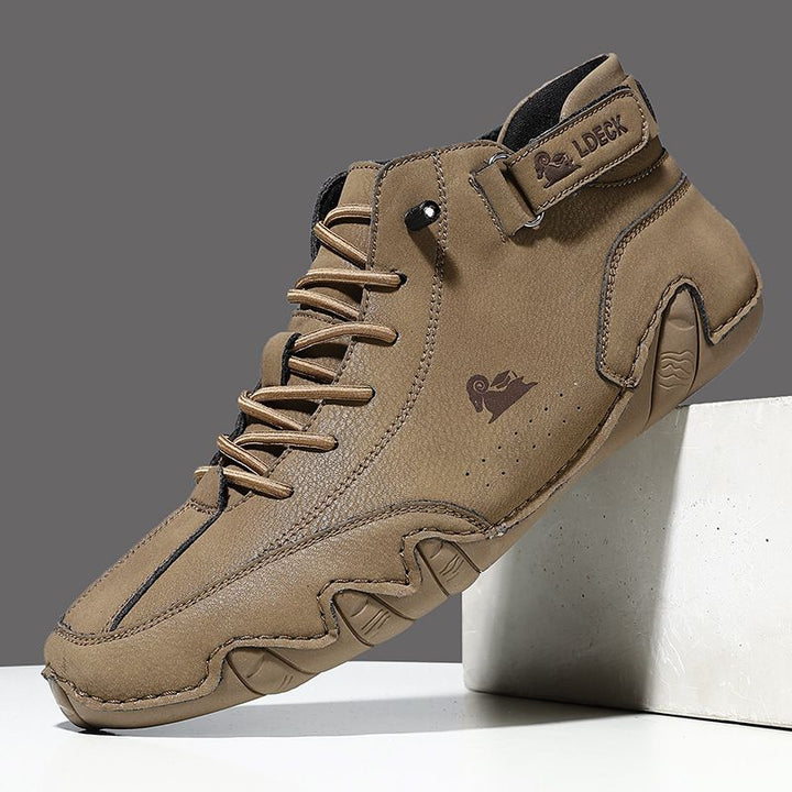 Chaussures de soutien orthopédiques en cuir, unisexes et respirantes, pour un confort optimal.