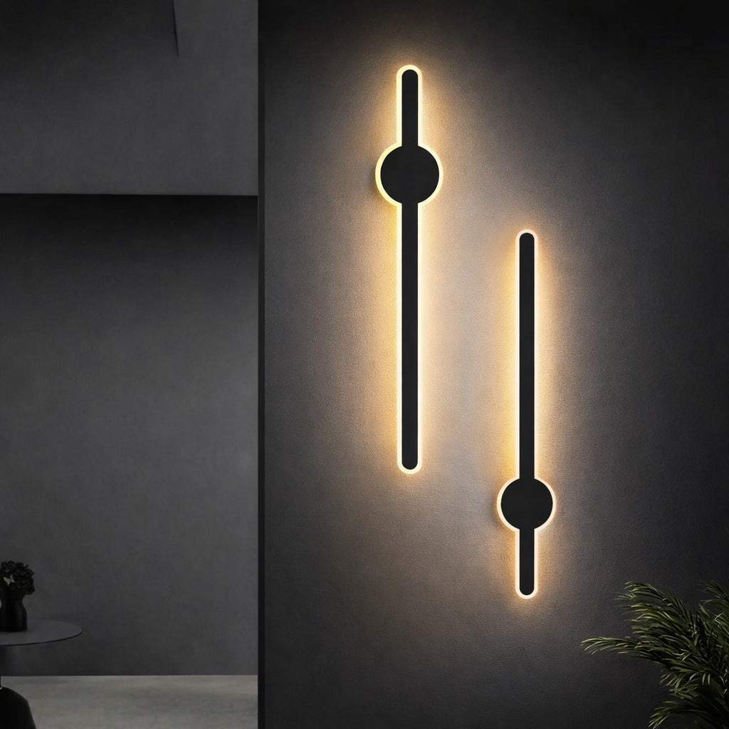 Applique murale LED dimmable moderne pour salon/chambre. Éclairage ajustable, design élégant.