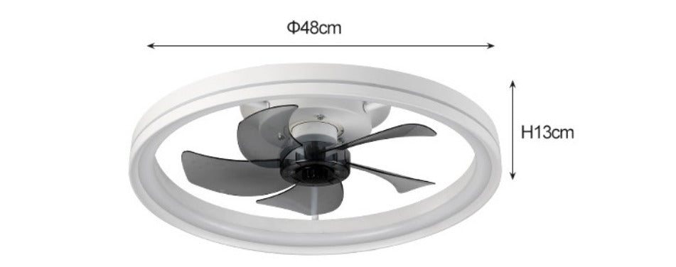 Ventilateur de plafond intelligent avec éclairage LED et télécommande, parfait pour réguler la température et la lumière.