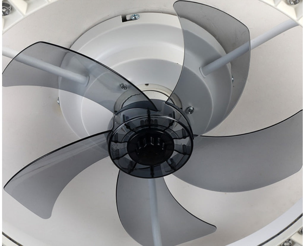Élégant ventilateur de plafond LED avec éclairage intégré et contrôle intelligent par télécommande pour toute pièce.