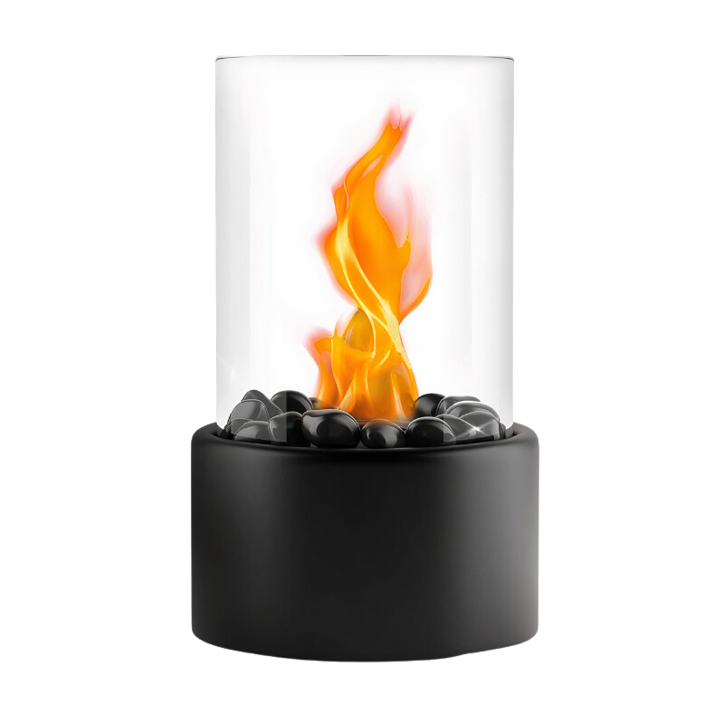 Lampe à huile moderne pour un éclairage d'ambiance cosy dans le salon. Décoration intérieure élégante et sûre.
