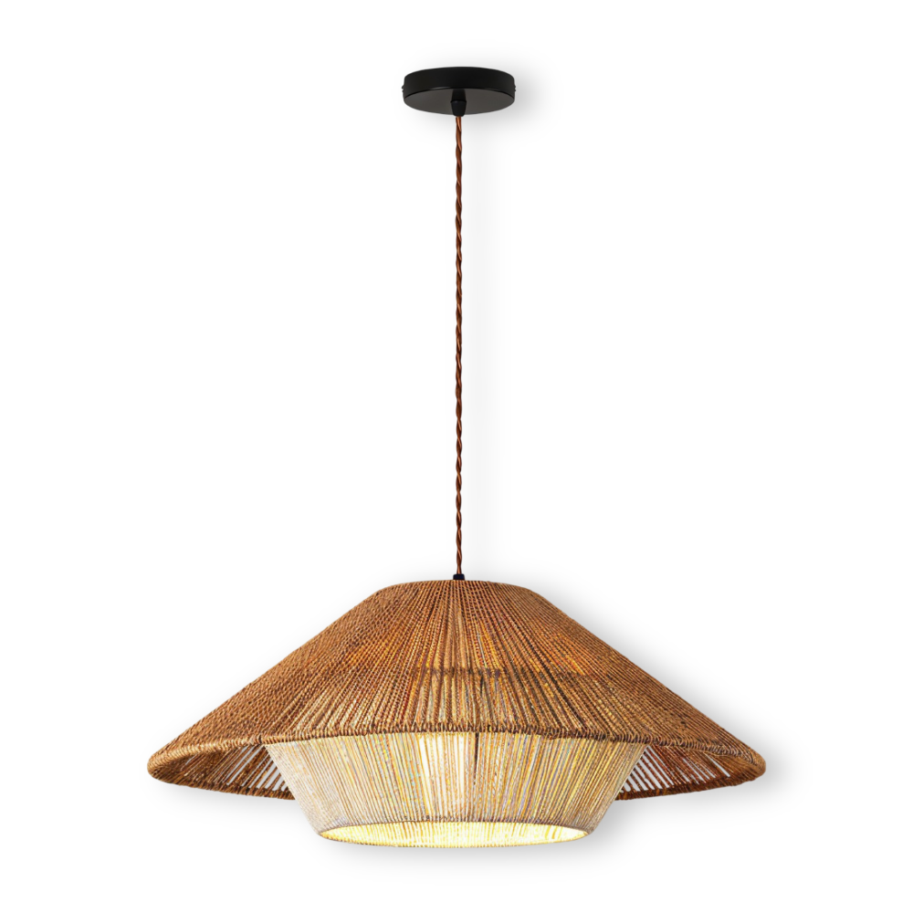 Lampe suspension Wabi-Sabi, style japonais. Apporte une lumière naturelle et une élégance rustique à votre déco zen.