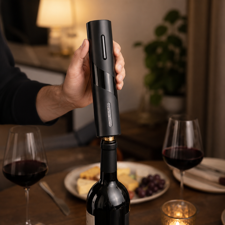 Gadget de cuisine WineSavvy : ouvre-bouteille électrique rapide et efficace pour le vin.
