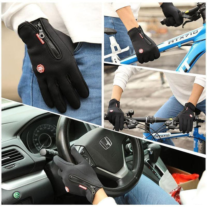 Gants multi-sports d'hiver : ski, vélo, randonnée. Imperméables, coupe-vent, tactiles et chauds pour l'extérieur.