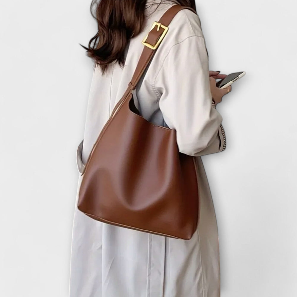 Sac à main bandoulière en cuir PU noir, un style intégraux élégant pour femme, finition de qualité supérieure.