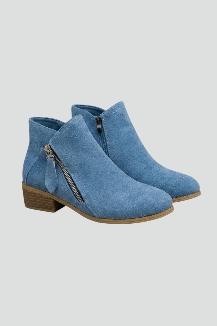 Bottes cheville Sylvie classiques femme, couleur neutre, talon bloc stable, idéal quotidien automne.