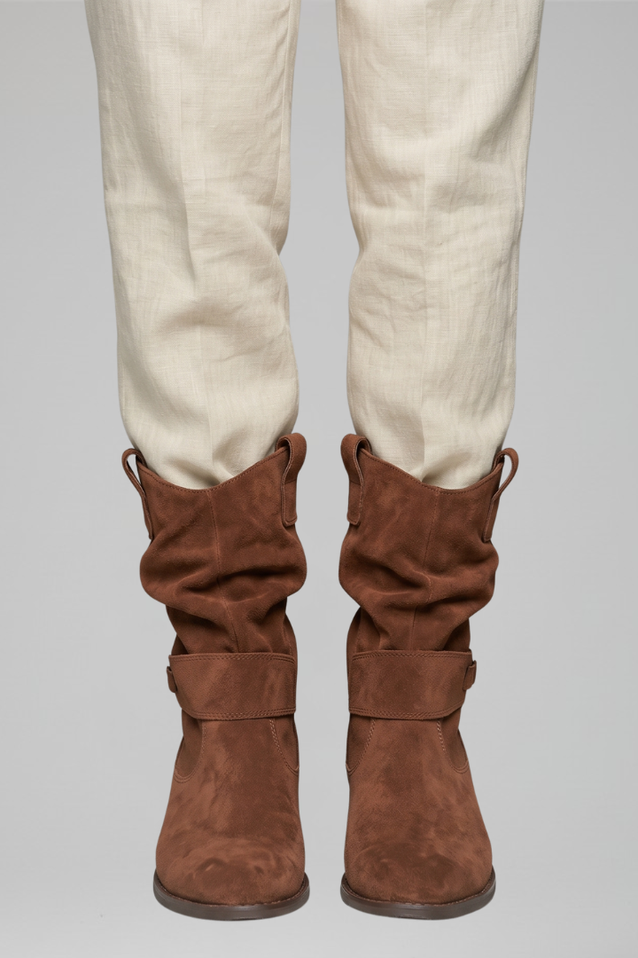Bottes femmes mi-mollet décontractées hiver, talon carré, fermeture éclair, confortables et élégantes pour toutes occasions.