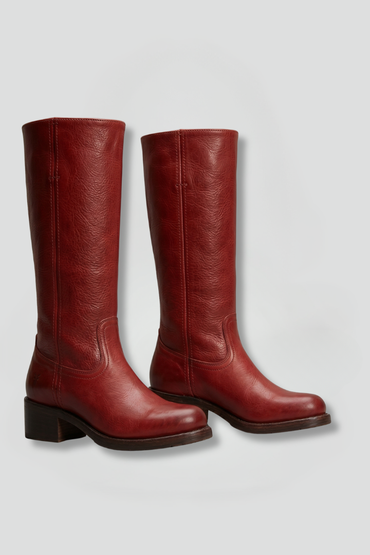 Bottes mi-mollet Ottavia pour femmes, talon carré, confort et style facile à enfiler pour l'automne-hiver.