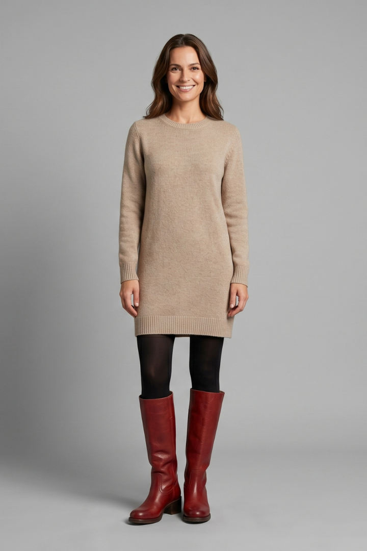 Bottes Ottavia élégantes et confortables pour femme, hauteur mi-mollet, idéales pour un look décontracté chic.