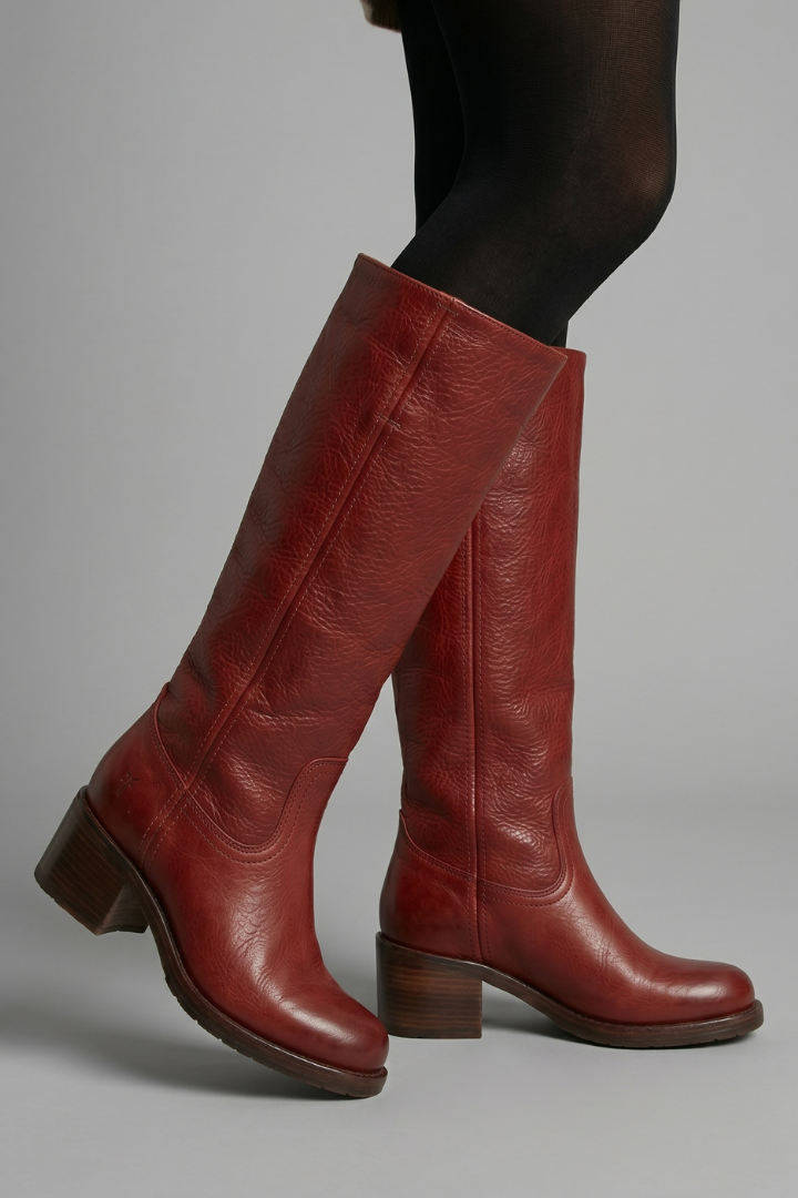 Bottes faciles à enfiler Ottavia pour femmes, style mi-mollet, offrant confort et élégance décontractée.