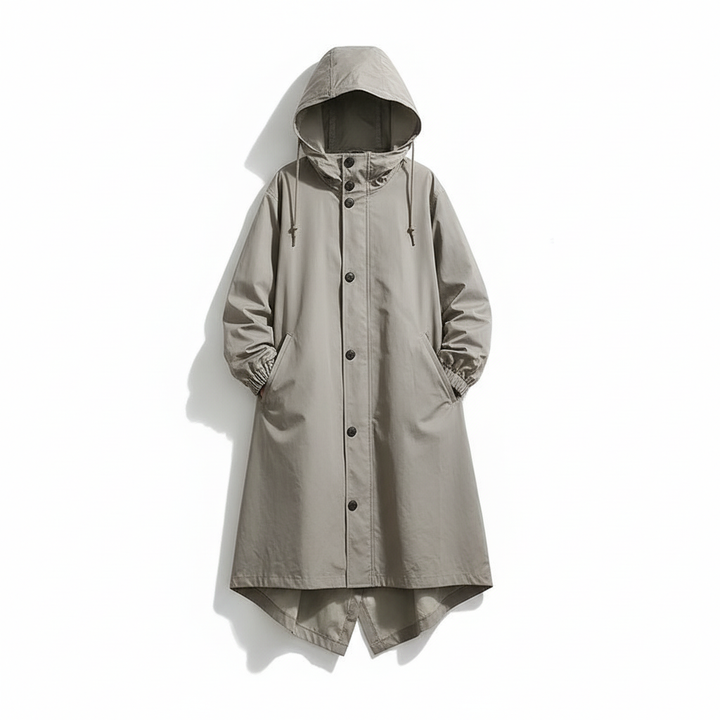 Veste de pluie femme casual printemps/automne, longue et imperméable, parfaite pour l'extérieur et le voyage.
