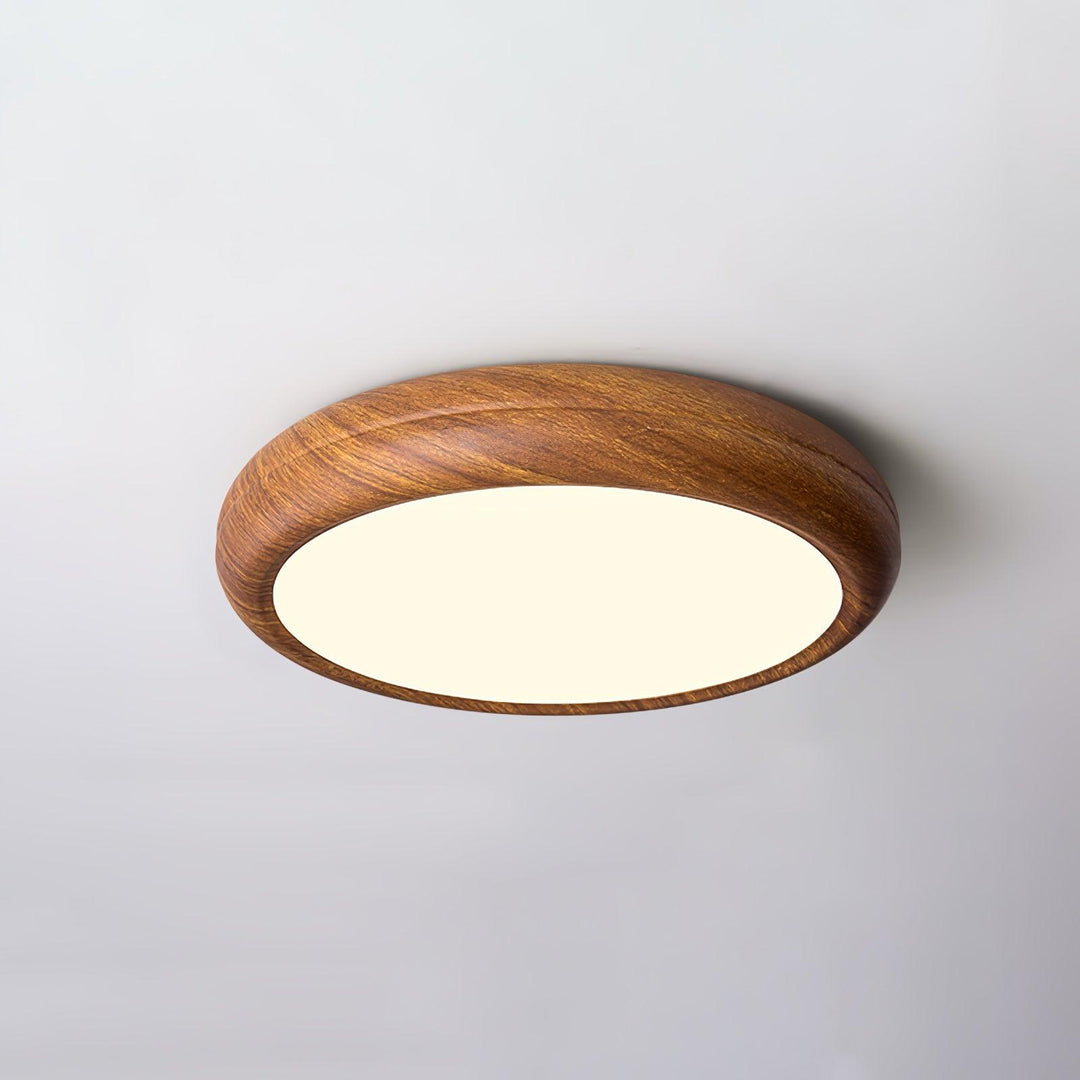 Éclairage moderne LED, plafonnier bois pour salle à manger scandinave.