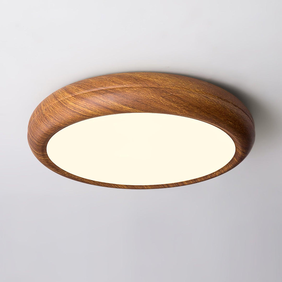 Éclairage scandinave LED, plafonnier bois pour ambiance cosy.