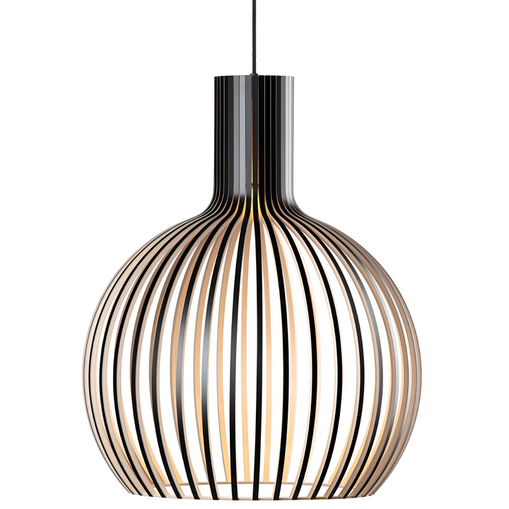 Lampe de salon LED en bois, suspension moderne-rustique, crée une atmosphère unique et chaleureuse.
