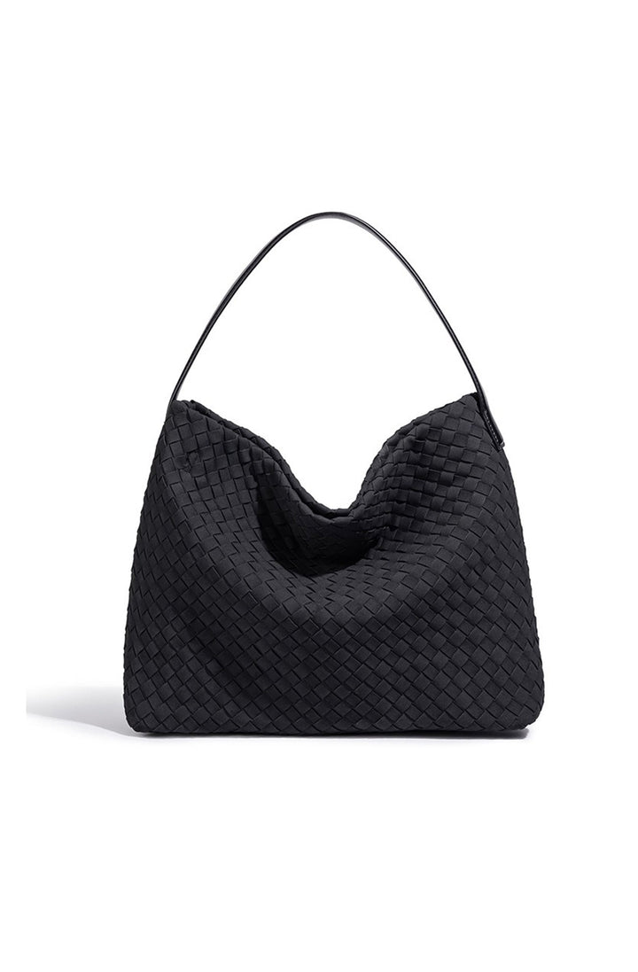 Grand sac femme tressé en synthétique, format polyvalent pour toutes les envies et occasions.