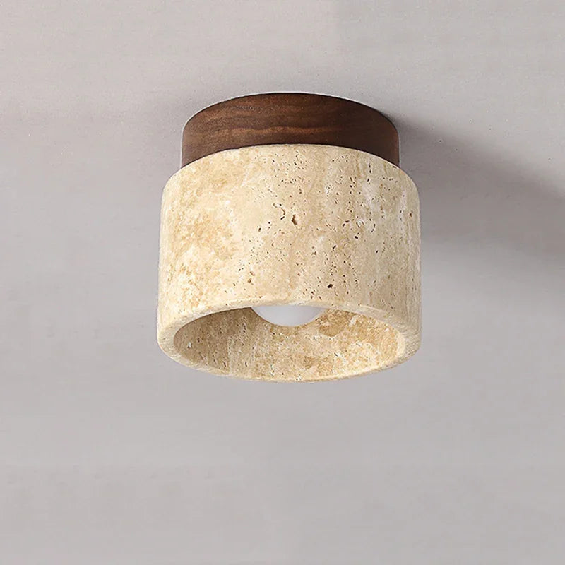 Lampe plafond Japandi crème. Style minimaliste zen pour salon, chambre. Lumière douce, design épuré.