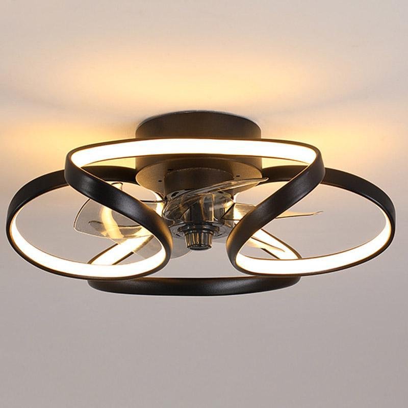 Ventilateur de plafond LED encastré, motif fleur. Lumière et ventilation discrètes pour un intérieur moderne et stylé.