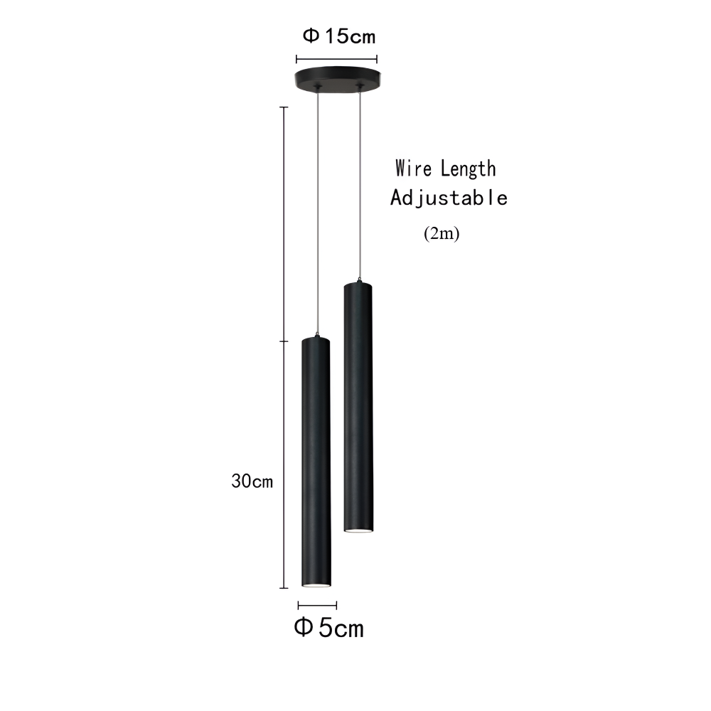Luminaire LED double, suspension moderne style nordique, éclaire efficacement votre espace.