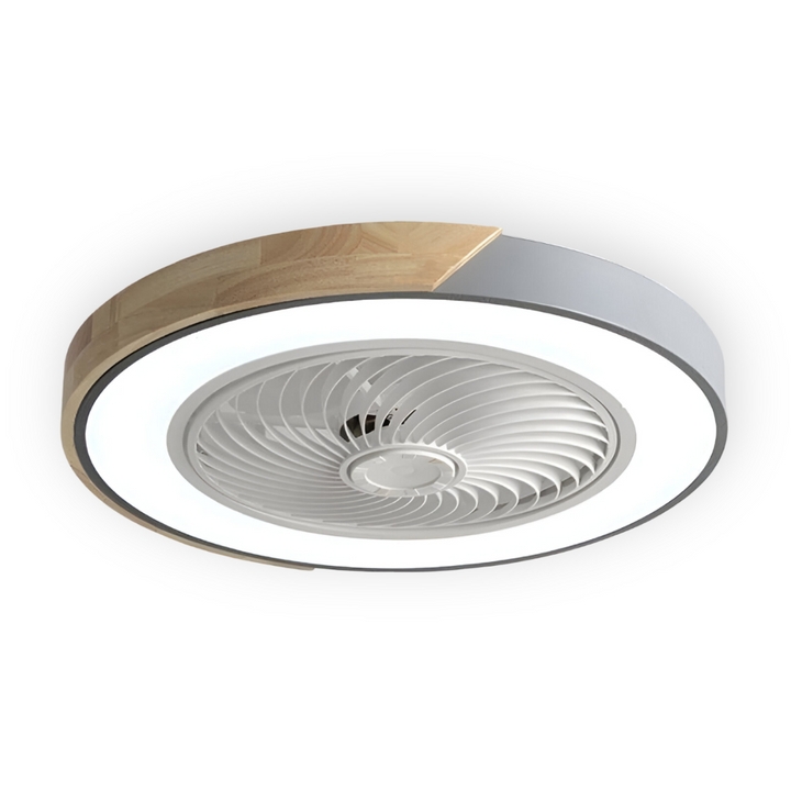 Rafraîchissement silencieux et éclairage moderne. Ventilateur de plafond LED connecté.