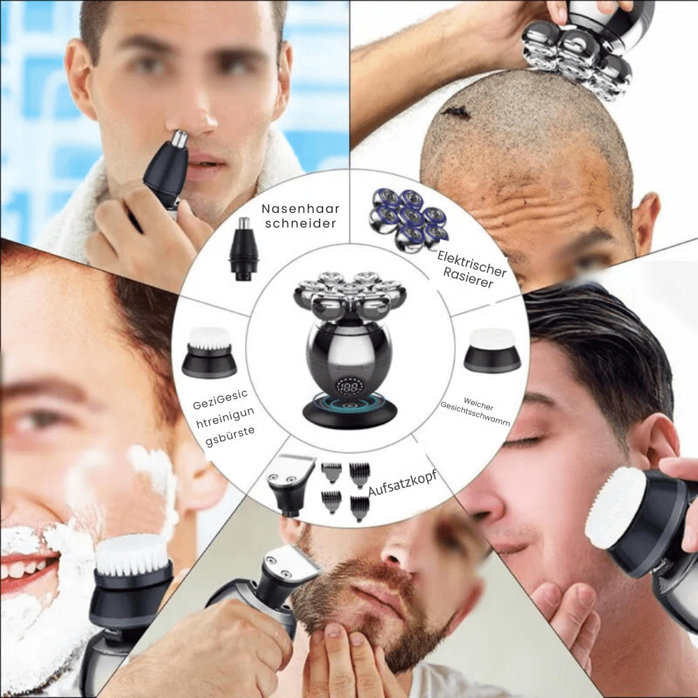 Rasoir électrique sans fil rechargeable USB pour homme. Idéal pour les voyages et un rasage facial quotidien pratique.