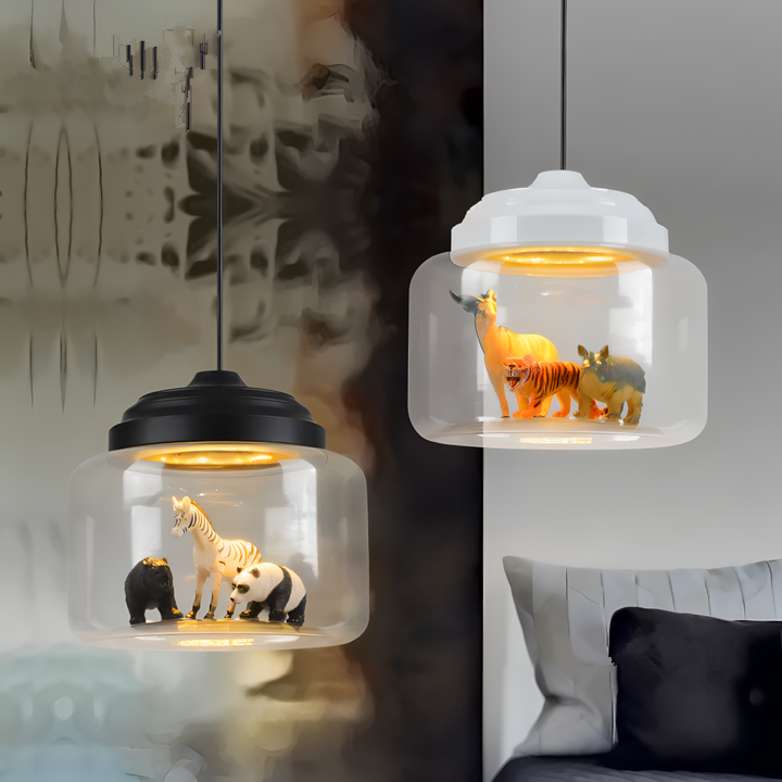 Plafonnier suspendu nordique pour chambre de bébé, design inspirant pour un sommeil paisible.